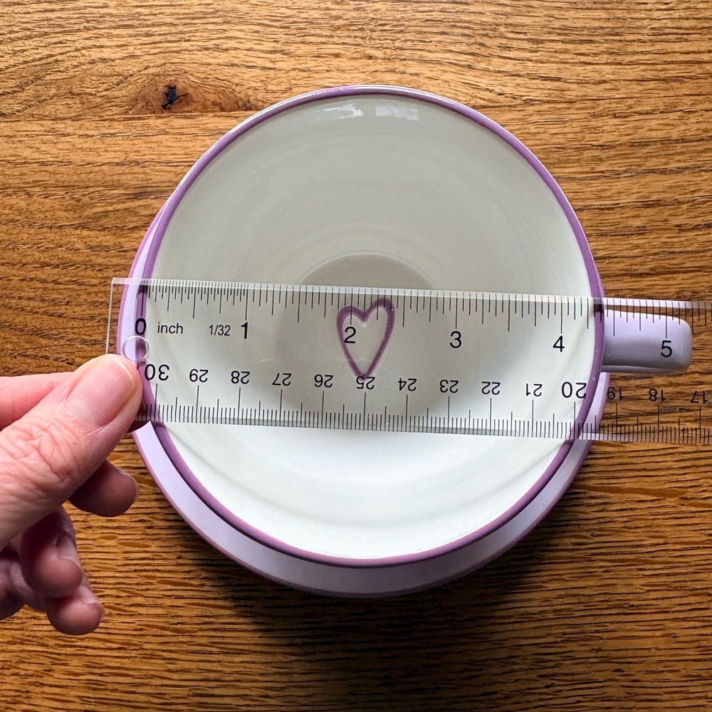2006 Starbucks Lavender Coffee Mug and matching saucer- 12 oz cup. - Picture 5 of 13